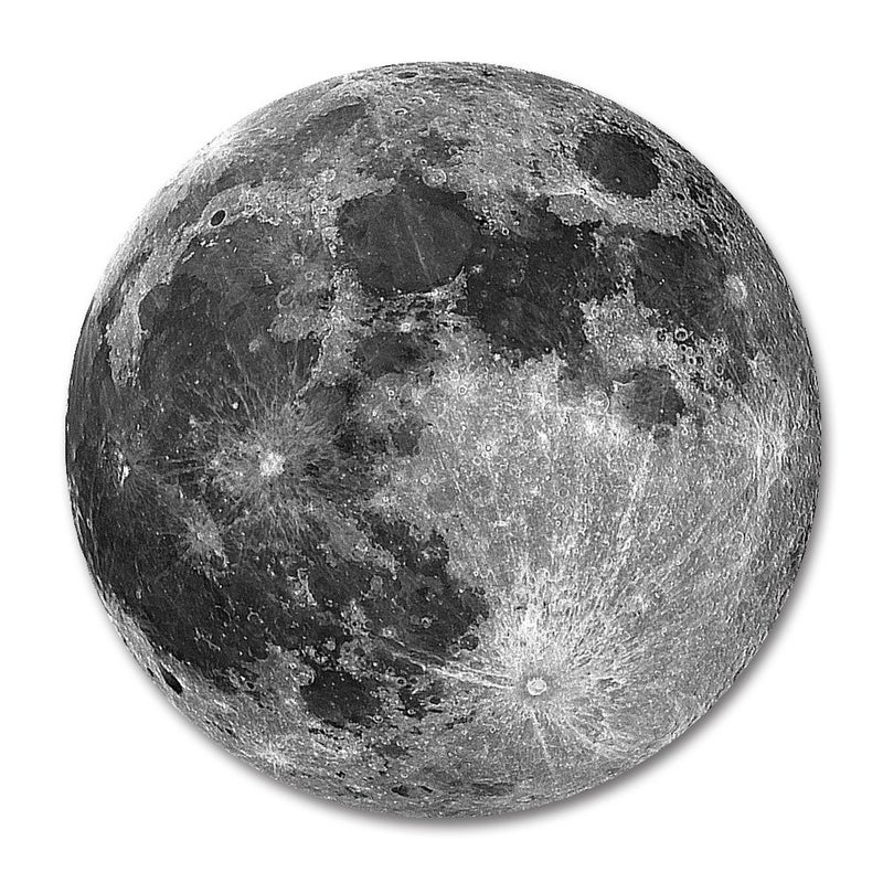 Smooffly Moon Round Mouse Pad, Earth Grey Moon Fashion Design Circular Mousepad with Rubber 20cm - Image 1